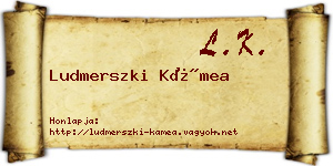 Ludmerszki Kámea névjegykártya